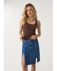 Stradivarius - Top Basic Con Spalline - Lyst