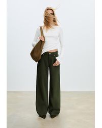 Stradivarius - D91 Jeans A Vita Bassa Gamba Larga - Lyst