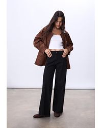 Stradivarius - D63 Jeans Gamba Larga Cuciture - Lyst
