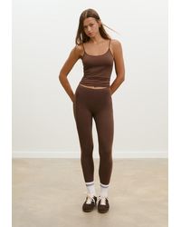 Stradivarius - Legging Cotone Cucitura Invisibile - Lyst