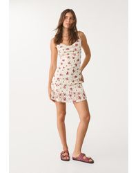 Stradivarius - Vestito Corto Spalline Pizzo - Lyst