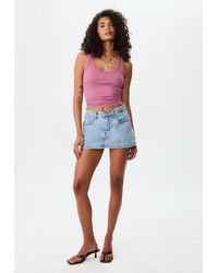 Stradivarius - Top Basic Con Spalline - Lyst