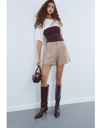 Stradivarius - Shorts Eleganti Pinces - Lyst