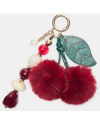 Stradivarius - Portachiavi Con Charm Ciliegia E Perline - Lyst