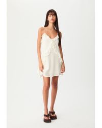 Stradivarius - Abito Corto Con Spalline E Volant - Lyst