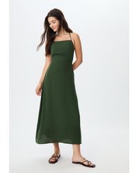 Stradivarius - Abito Lungo Fluido Con Schiena Scoperta - Lyst