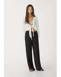 Stradivarius - Pantaloni Lunghi Fluidi Texturizzati - Lyst