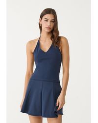 Stradivarius - Top Halter Con Allacciatura - Lyst