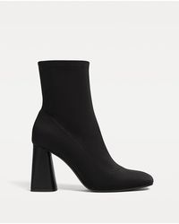 Stradivarius - Stivaletti Con Tacco Effetto Neoprene - Lyst