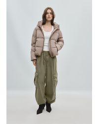 Stradivarius - Giubbotto Imbottito Base Con Cappuccio - Lyst