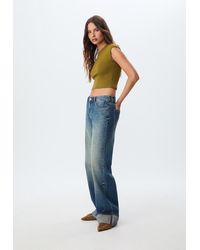 Stradivarius - D91 Jeans Vita Bassa A Gamba Larga - Lyst
