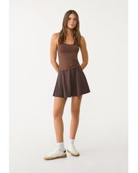 Stradivarius - Maglietta Basica Con Spalline - Lyst