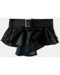 Stradivarius - Cintura A Gonnellina Effetto Pelle - Lyst