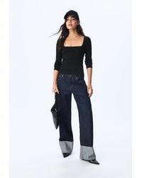 Stradivarius - Maglietta Basica Scollo Quadrato - Lyst