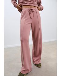 Stradivarius - Pantalone Gamba Larga Nervatura Tocco Morbido - Lyst