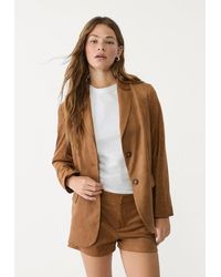 Stradivarius - Mini Shorts Effetto Camoscio - Lyst