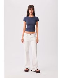 Stradivarius - Maglietta A Maniche Corte A Costine - Lyst