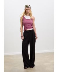Stradivarius - Pantalone Elegante Gamba Larga - Lyst