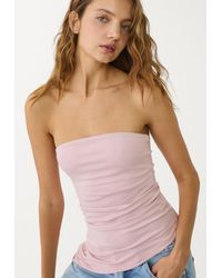 Stradivarius - Top A Fascia Asimmetrico - Lyst