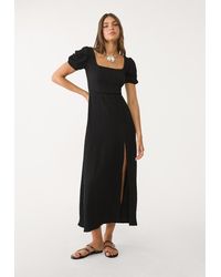 Stradivarius - Abito Lungo Fluido Con Schiena Incrociata - Lyst