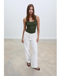 Stradivarius - Top Basic Con Spalline - Lyst