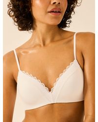 Stripe & Stare - Zigzag Lace Demi Bra - Lyst