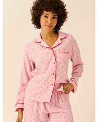 Stripe & Stare - Soft Brushed Woven Pyjama Top - Lyst