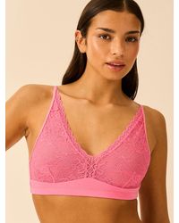 Stripe & Stare - Eco Lace Double Layer Plunge Bra - Lyst