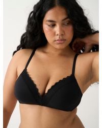 Stripe & Stare - Zigzag Lace Demi Bra - Lyst