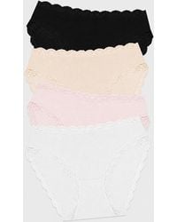 Stripe & Stare - Mid Rise High Leg Knicker Four Pack - Lyst