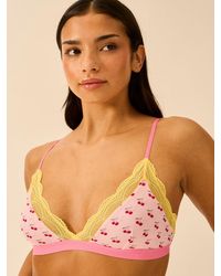 Stripe & Stare - Light Lace Triangle Lace Bra - Lyst