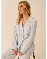 Stripe & Stare - Soft Brushed Woven Pyjama Top - Lyst