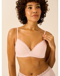 Stripe & Stare - Zigzag Lace Demi Bra - Lyst