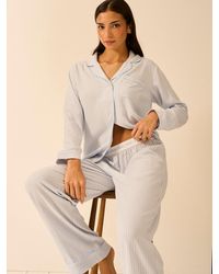 Stripe & Stare - Soft Brushed Woven Pyjama Bottoms - Lyst