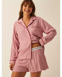Stripe & Stare - Soft Brushed Woven Pyjama Top - Lyst