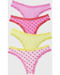 Stripe & Stare - Thong Four Pack - Lyst