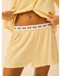 Stripe & Stare - Soft Brushed Woven Pyjama Shorts - Lyst