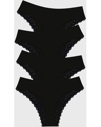 Stripe & Stare - Zigzag Lace Brazilian Knicker Four Pack - Lyst
