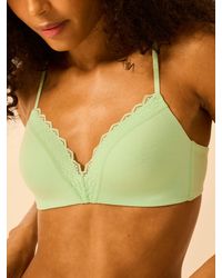 Stripe & Stare - Zigzag Lace Demi Bra - Lyst
