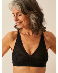 Stripe & Stare - Eco Lace Double Layer Plunge Bra - Lyst