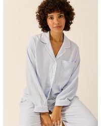 Stripe & Stare - Soft Brushed Woven Pyjama Top - Lyst