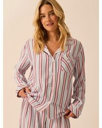 Stripe & Stare - Soft Brushed Woven Pyjama Top - Lyst