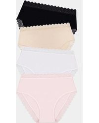 Stripe & Stare - Zigzag Lace High Rise Knicker Four Pack - Lyst