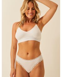Stripe & Stare - White Brazilian Knicker - Lyst