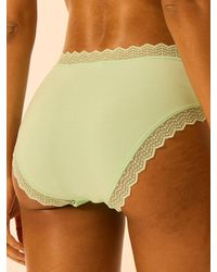 Stripe & Stare - Zigzag Lace High Rise Knicker - Lyst