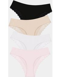 Stripe & Stare - Zigzag Lace Brazilian Knicker Four Pack - Lyst