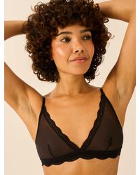 Stripe & Stare - Triangle Lace Mesh Bra - Lyst