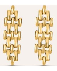 Stroili - Orecchini Pendenti Panther Chain Lady Code Acciaio Dorato - Lyst