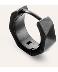 Stroili - Mono Orecchino A Cerchio Man Code Acciaio Nero - Lyst