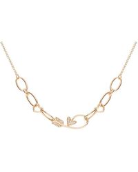 Stroili - Collana in ottone rosato con freccia di Cupido con strass - Lyst